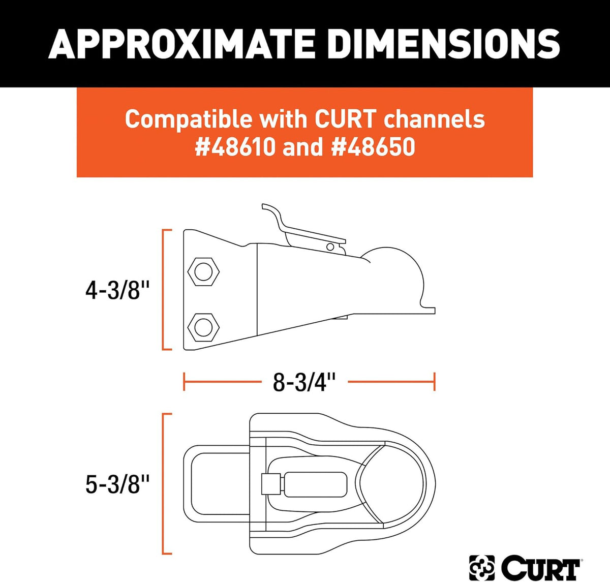 Black Pack of 2 Trailer Coupler F246644
