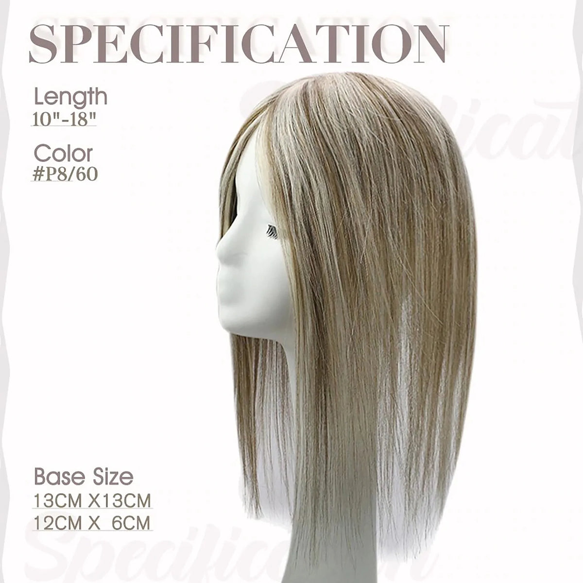 Light Brown Mixed Platinum Blonde Remy Human Hair Clip in Topper 16 inch V6811