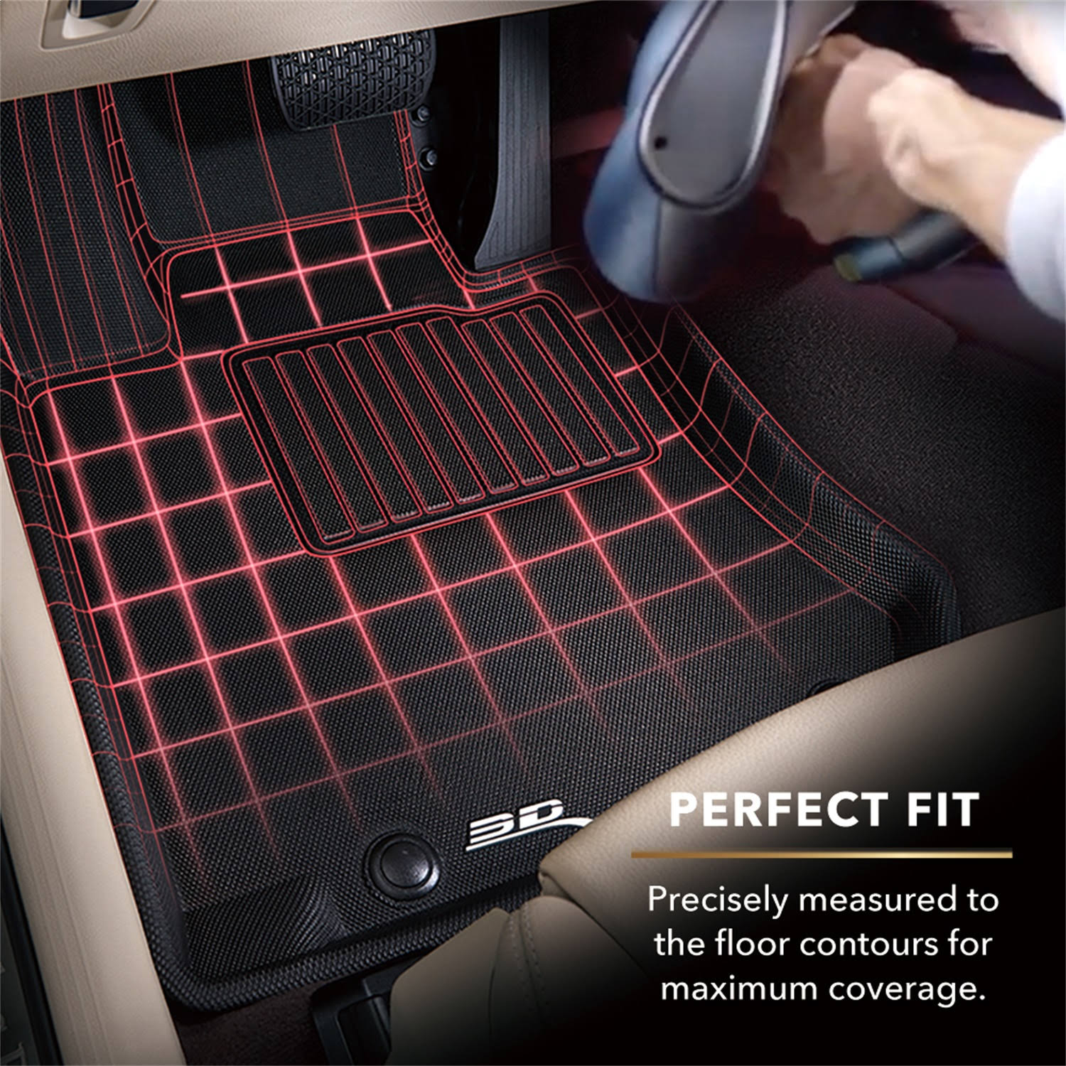 Black Front Row Floor Mat Q302