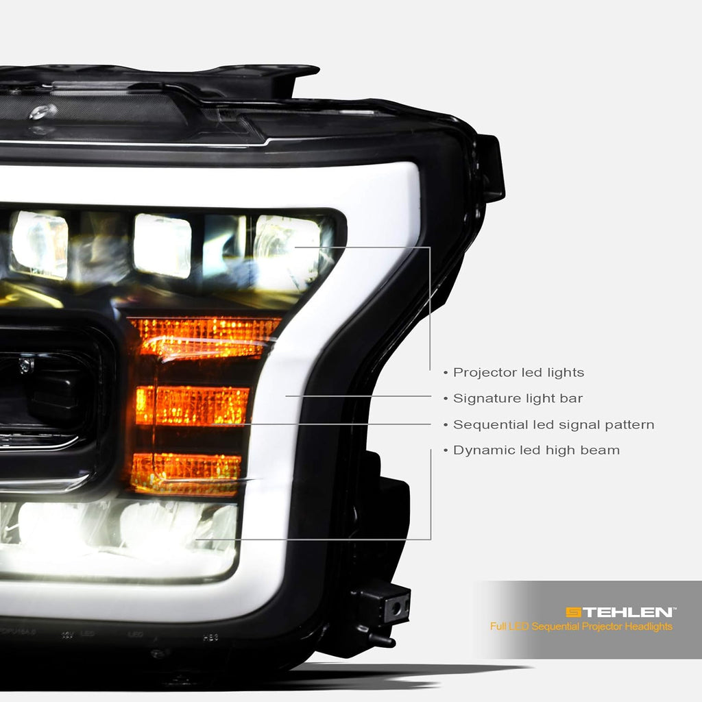 Full LED Sequential Tri Projector Headlights T51823
