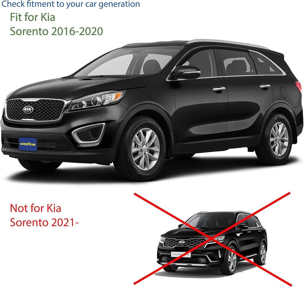 4 pcs Tape-on Side Window Deflectors for Kia Sorento 2016-2020 H250276