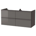 High Gloss Gray 4 Drawer Sink Cabinet V733