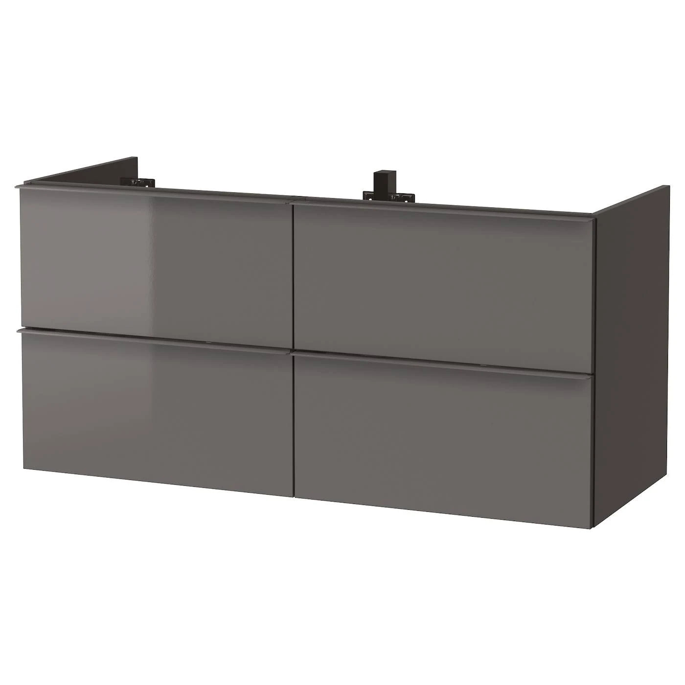 High Gloss Gray 4 Drawer Sink Cabinet V733