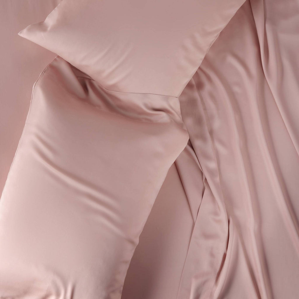 California King 400 Thread Count Washed Lyocell Solid Sheet Set Blush N423