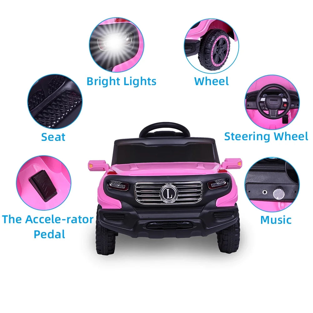 Pink Electric Ride on Car with Remote Control V758