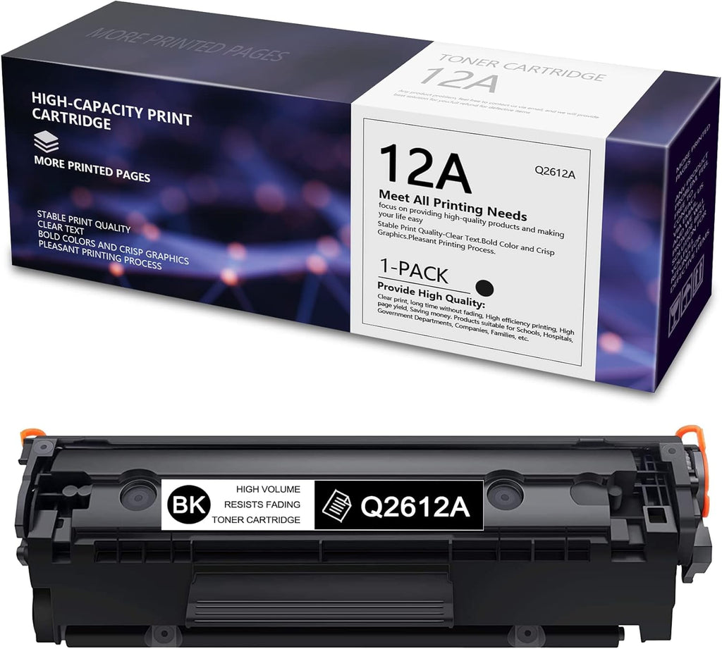 Compatible Toner Cartridge for HP Printers (1 Pack, Black) R698
