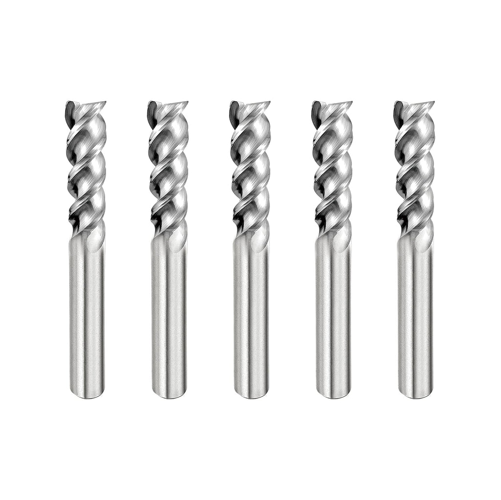 Carbide Square End Mill 3 Flute 3/16 5 Pieces Pack of 2 W59827