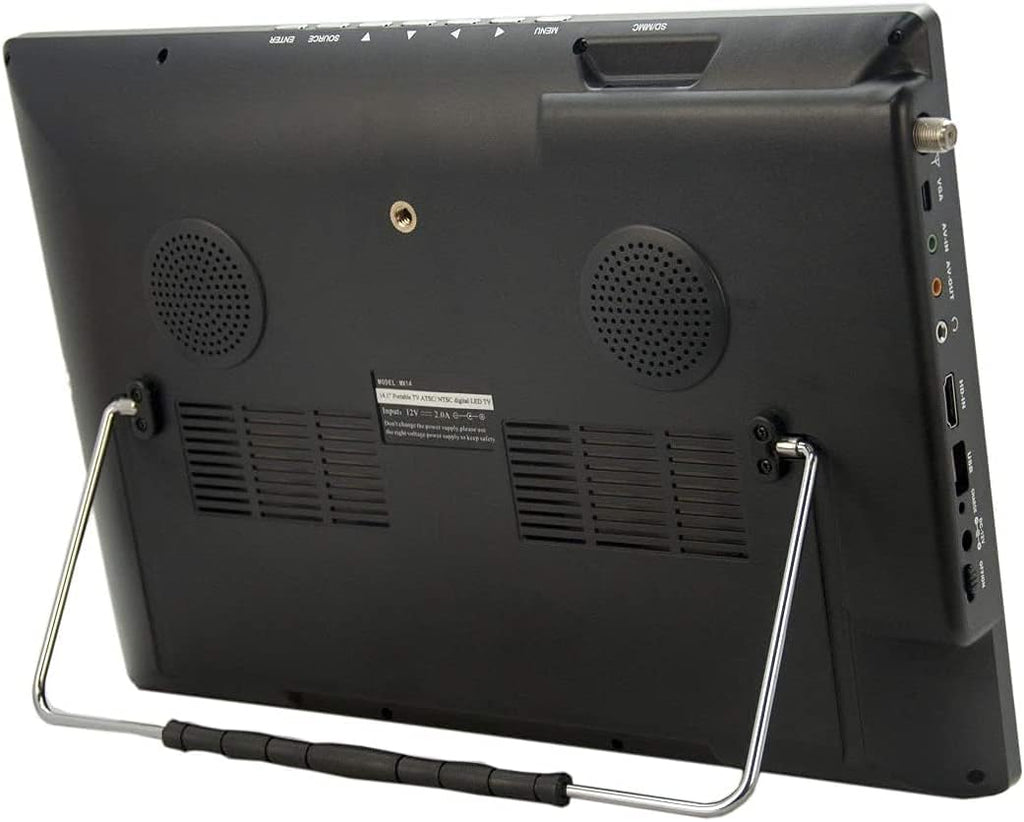 14.1 Portable Widescreen LED TV with HDMI, USB/SD Card Slot, and Remote Control B3286