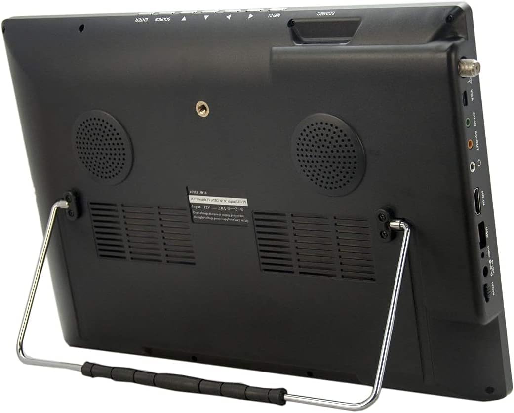 14.1 Portable Widescreen LED TV with HDMI, USB/SD Card Slot, and Remote Control B3286