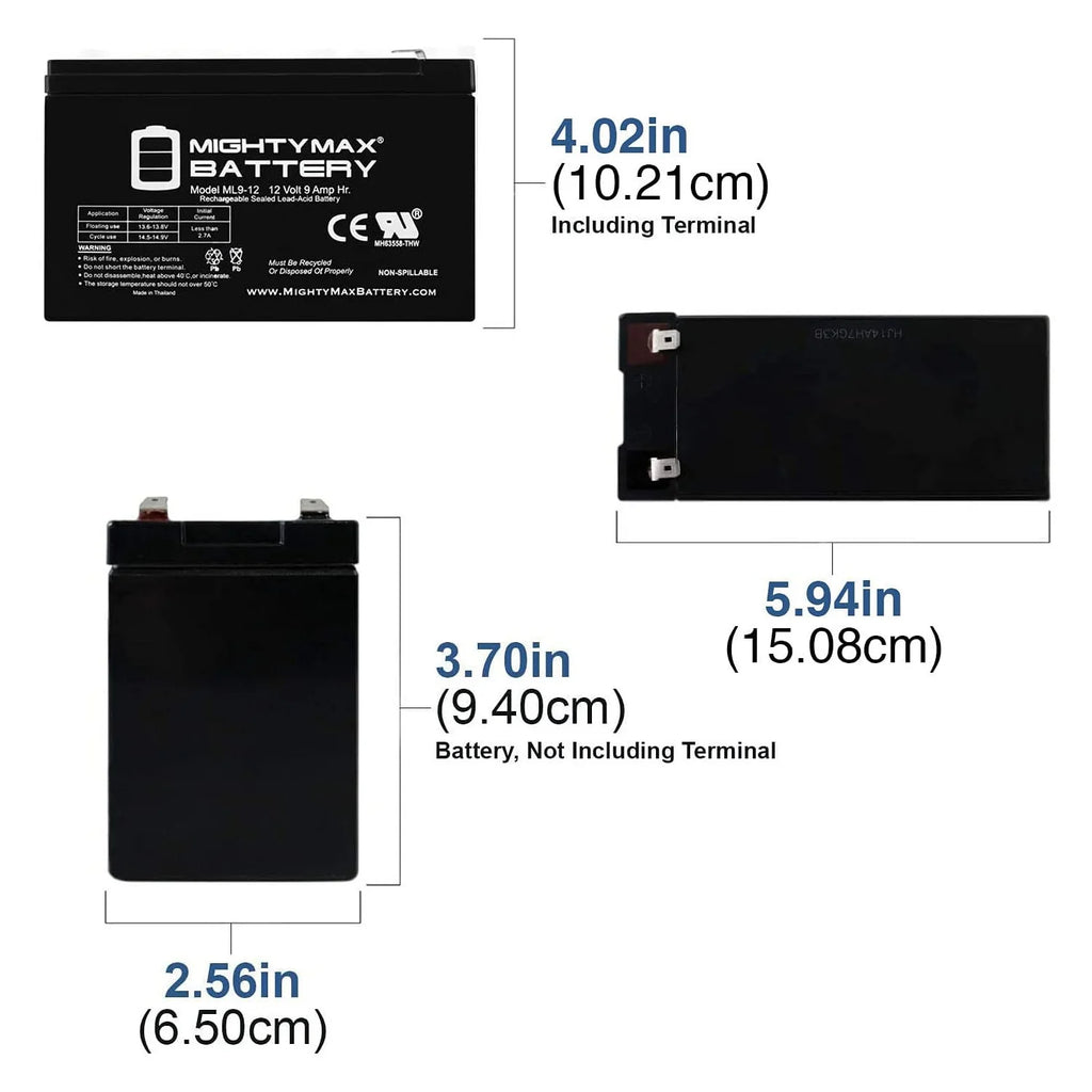 12V 9AH SLA Battery + 12V Charger T55876