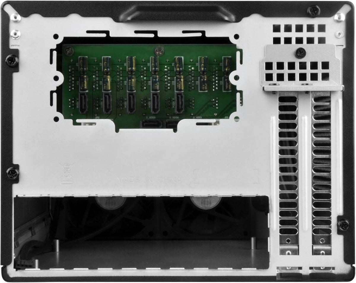 Black Mini-ITX NAS Case with Eight 2.5 Hot-Swappable Bays V980220
