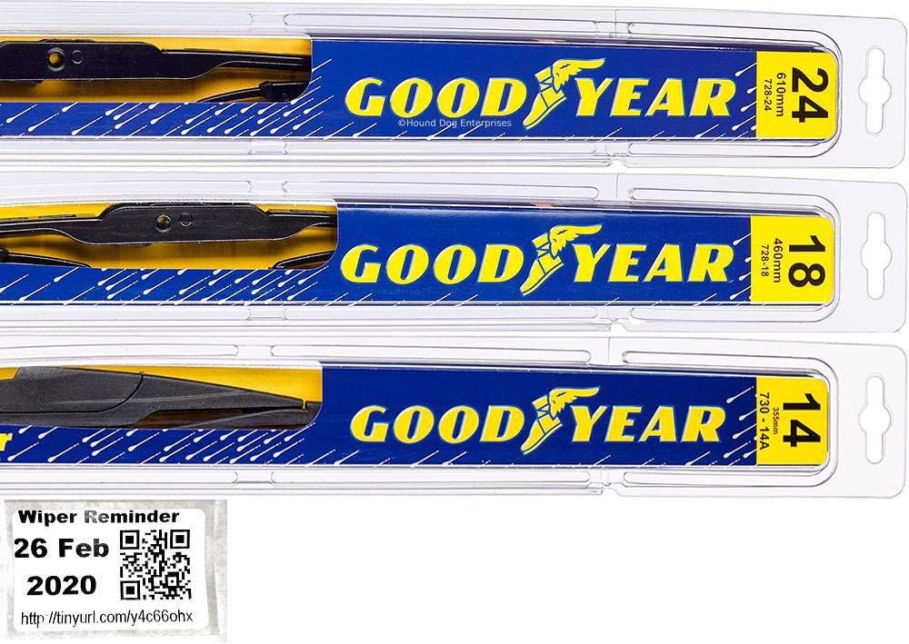 Windshield Wiper Blade Set Pack of 2 D6116
