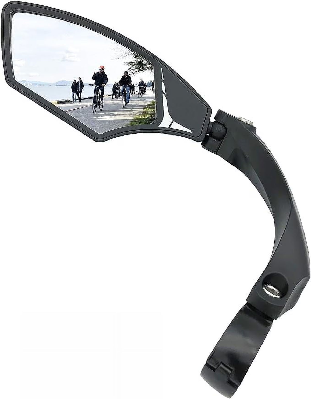 Handlebar Bike Mirror, HD, Blast-resistant, Glass Lens, Silver Left Y326