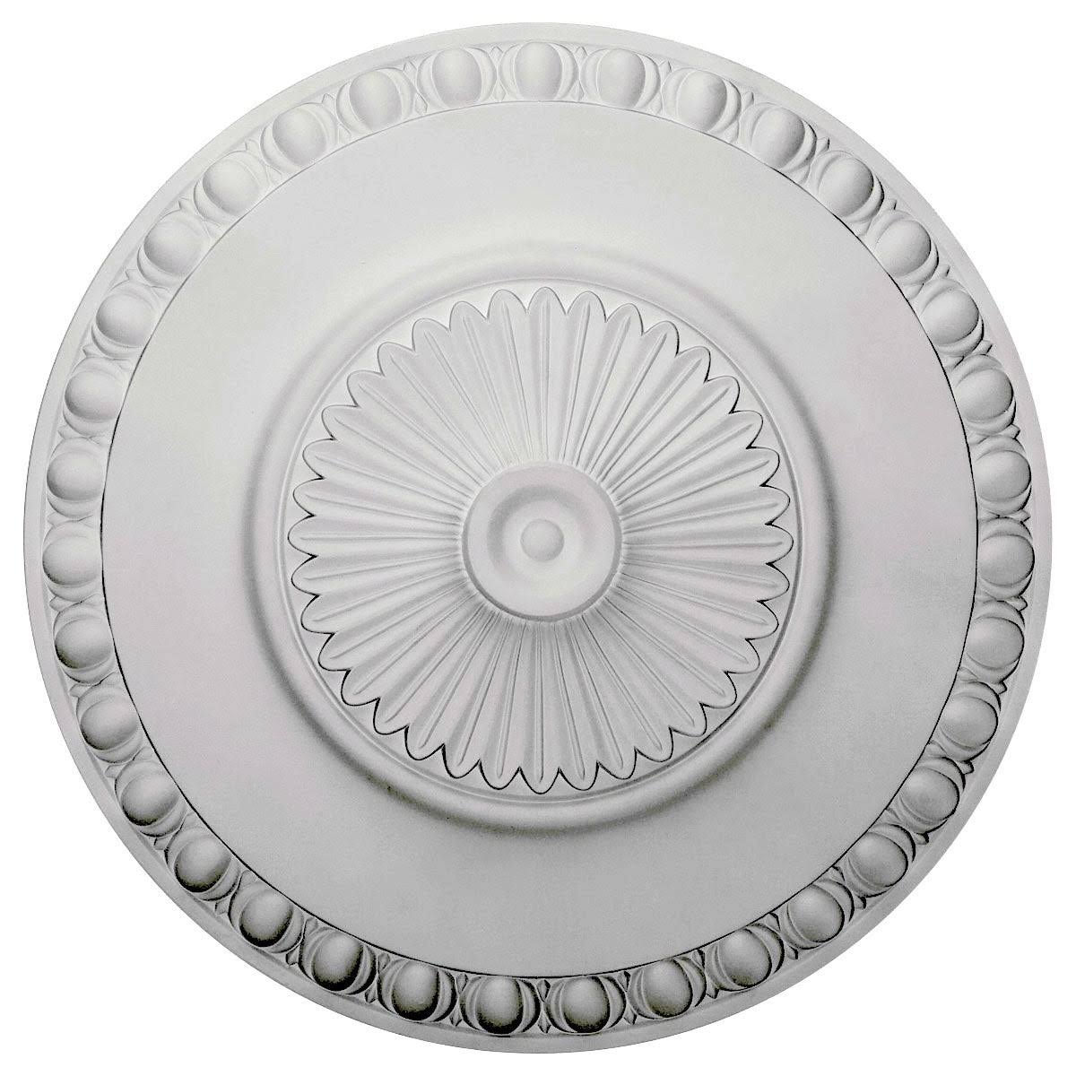 23 1/2x22OD x 3 1/4x22P Hand-Painted Walnut Ceiling Medallion C581655