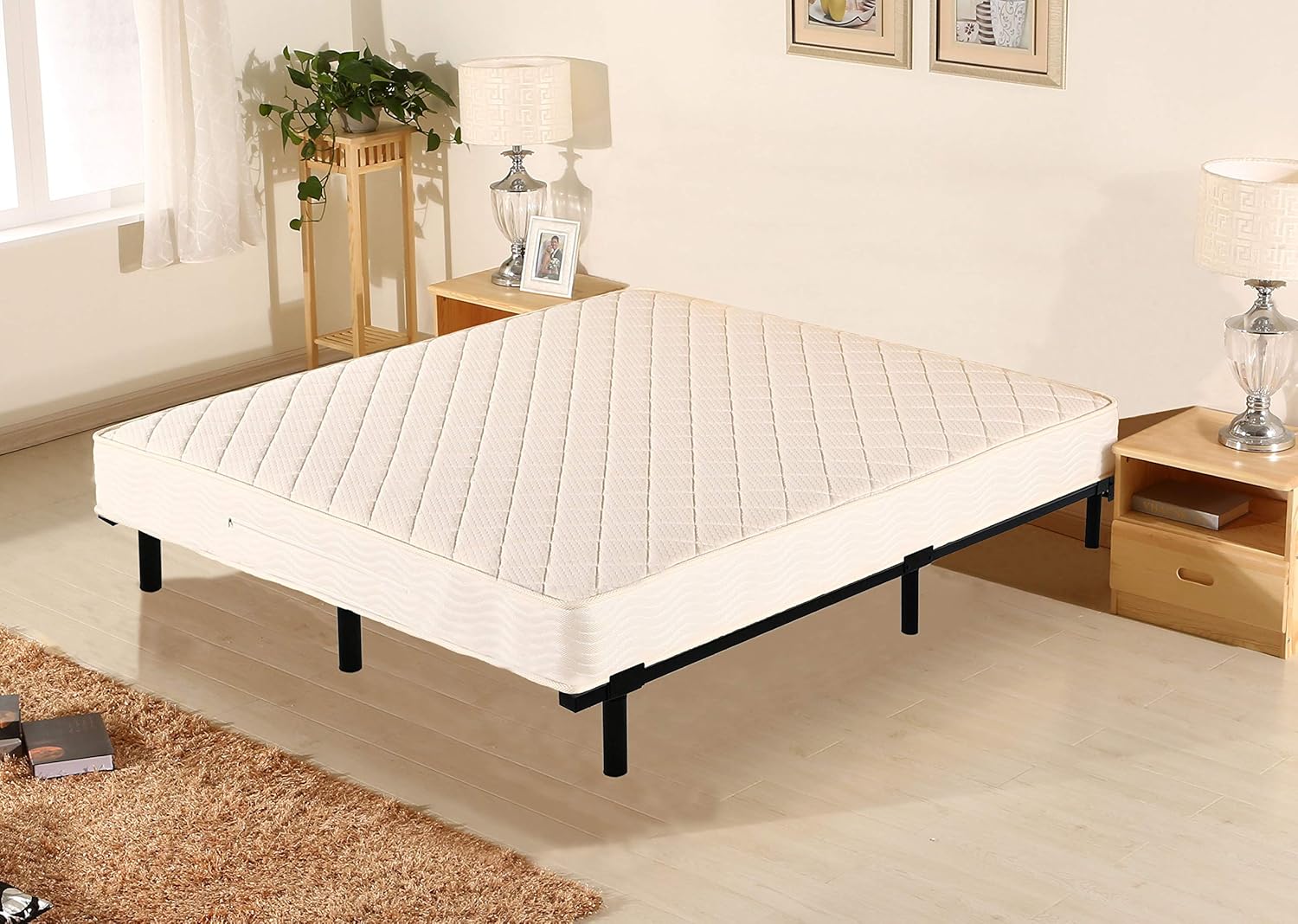 Black Metal Bed Frame 7 Inch V3111