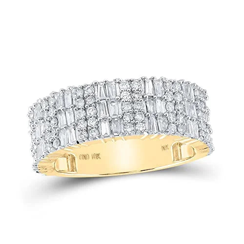 10kt Yellow Gold Baguette Diamond Round Band Ring Z629238