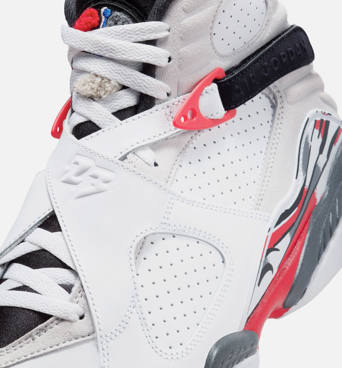 Air Jordan 8 Retro White and True Red Men's Lifestyle Shoe – White/Black/True Red