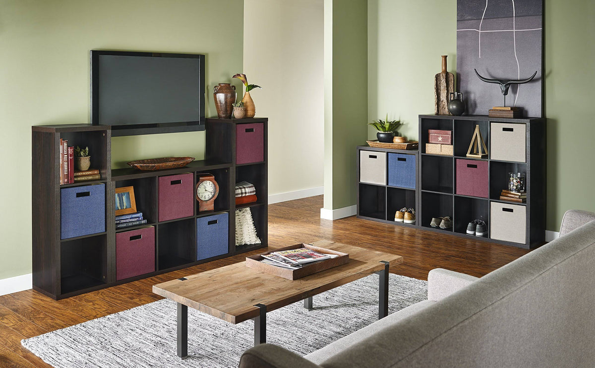 9-Cube Storage Organizer, Black Walnut W9348