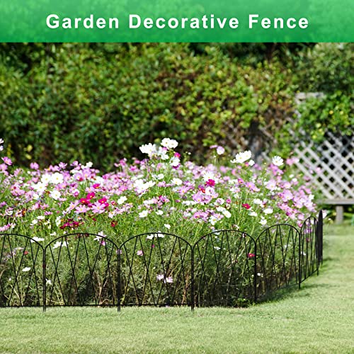 10.3 ft x 15.9 in Rustproof Metal Garden Fence Z8555