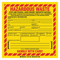 Hazardous Waste Label, PK100 E712