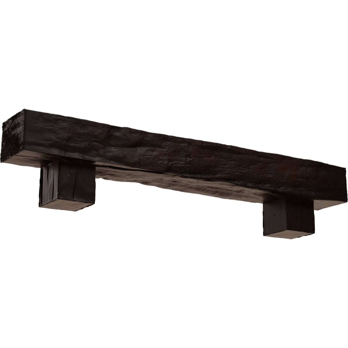 Premium Mahogany Faux Wood Fireplace Mantel Kit with Corbels I635241