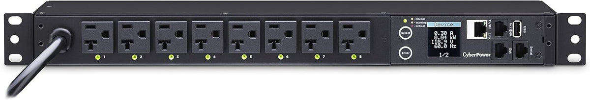 Switched PDU, 100-120V/15A (Derated to 12A), 8 Outlets, 1U Rackmount S510