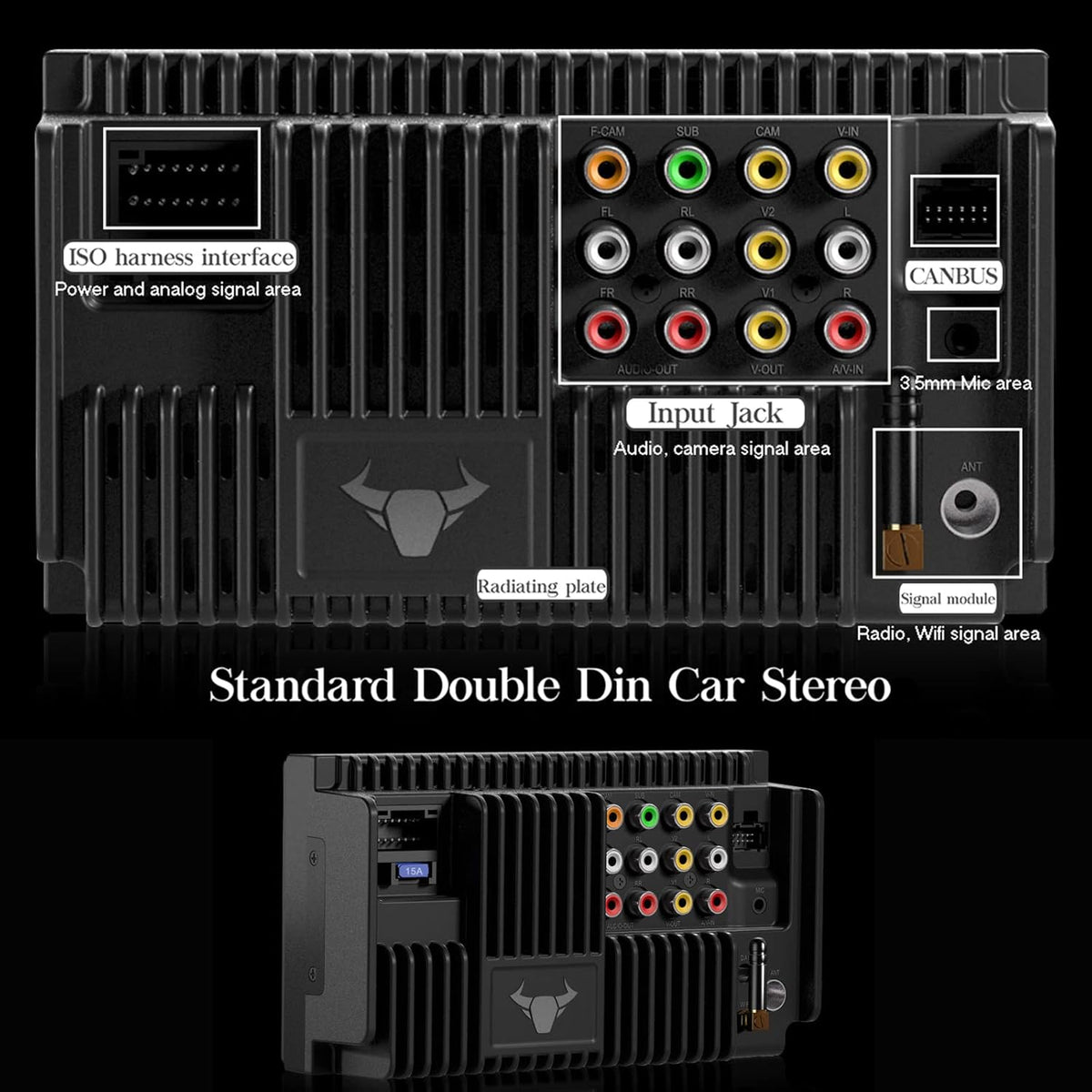 7'' Touch Screen Car Stereo with Wireless Carplay, Android Auto, Back Cam D9141