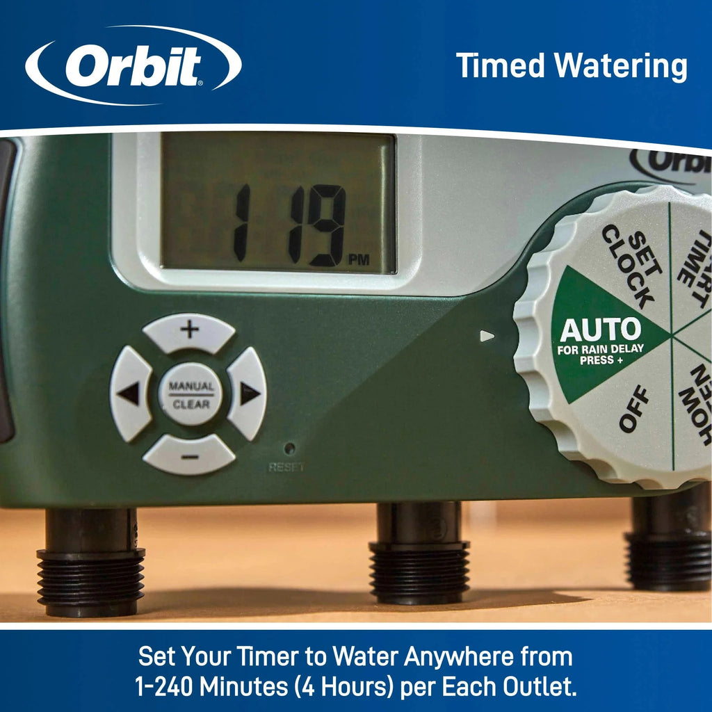 3-Outlet Programmable Hose Faucet Timer H9624
