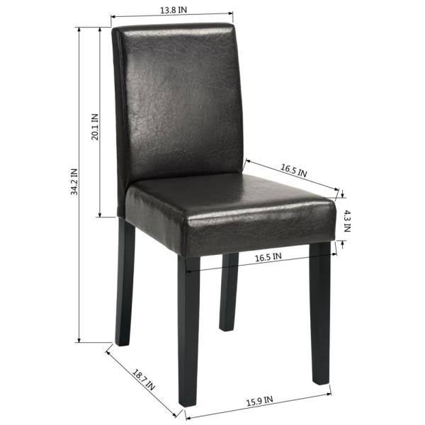 Brown PU Side Dining Chair (Set of 2) F8369
