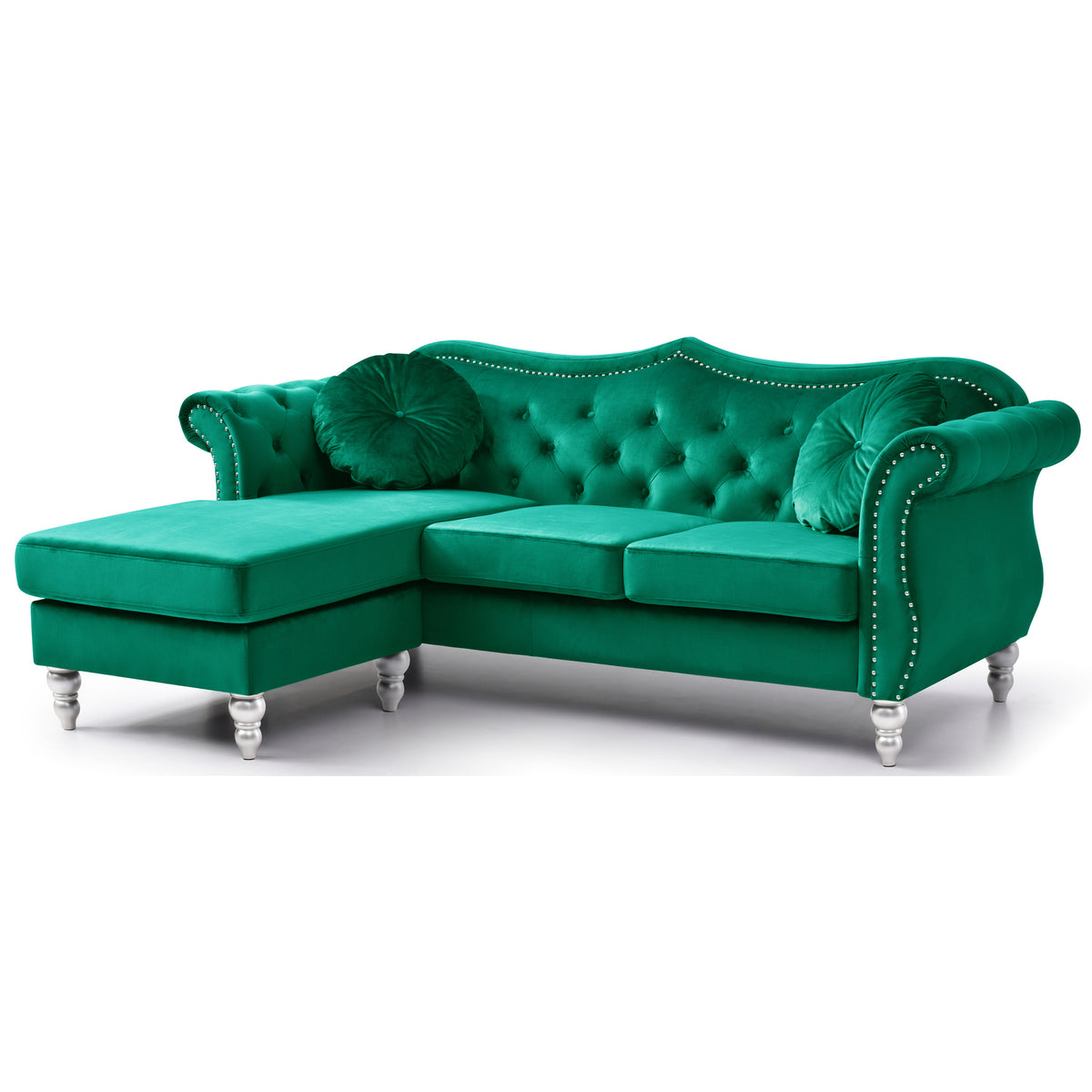 Green Sofa Chaise L3599