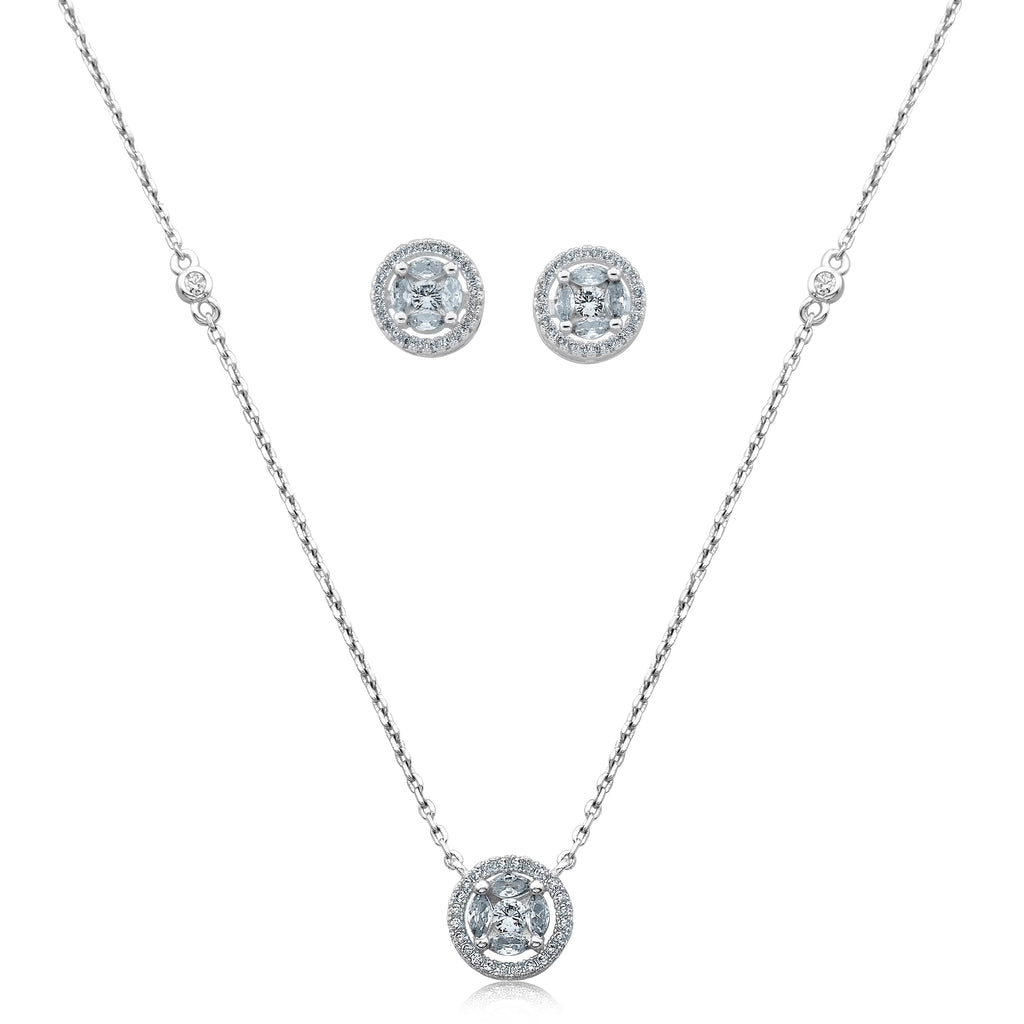 Round Pendant and Matching Earring Set T79464