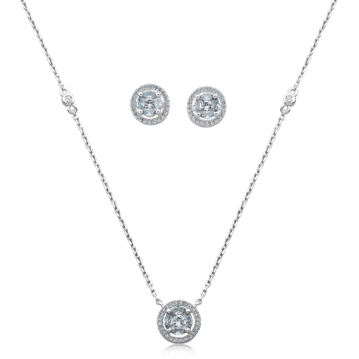 Round Pendant and Matching Earring Set T79464