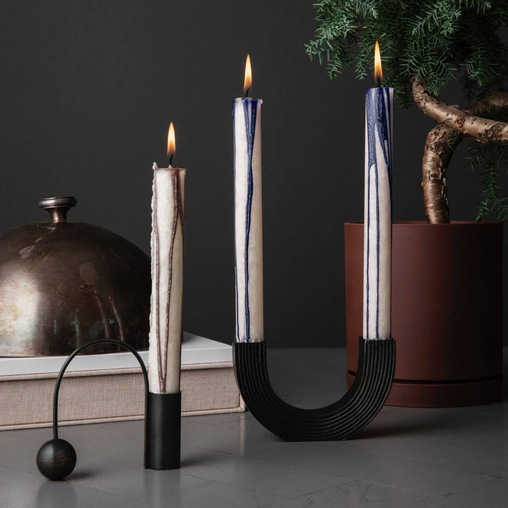 Black Brass Candle Holder N16466