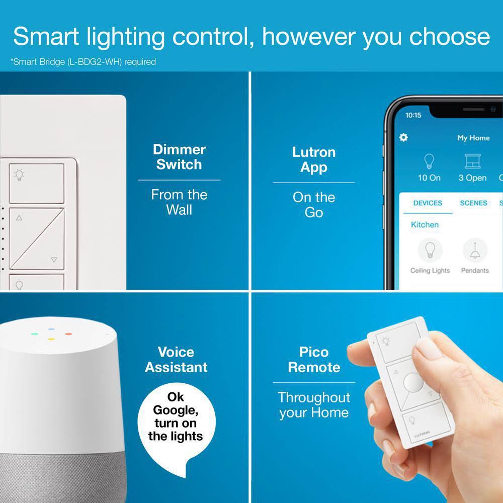 White 3-Way Smart Dimmer Switch Kit P16616