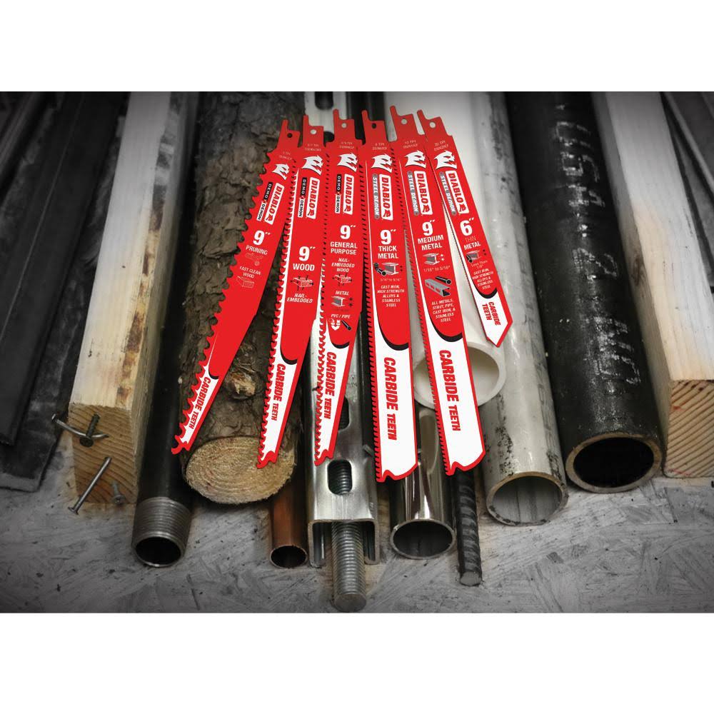 9-Inch Carbide Recip Blade, 10-Pack D146467