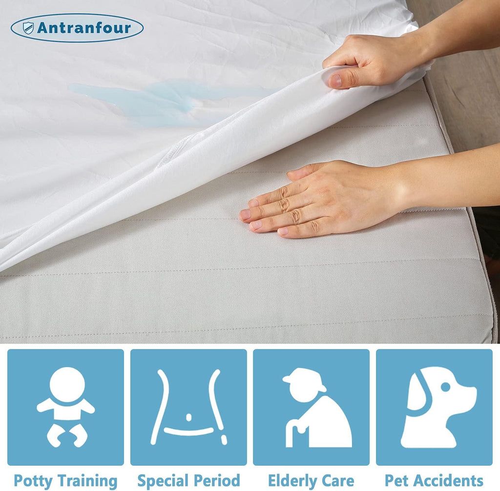 Non Woven Fabric Mattress Protector Queen Size Pack of 2 F400269