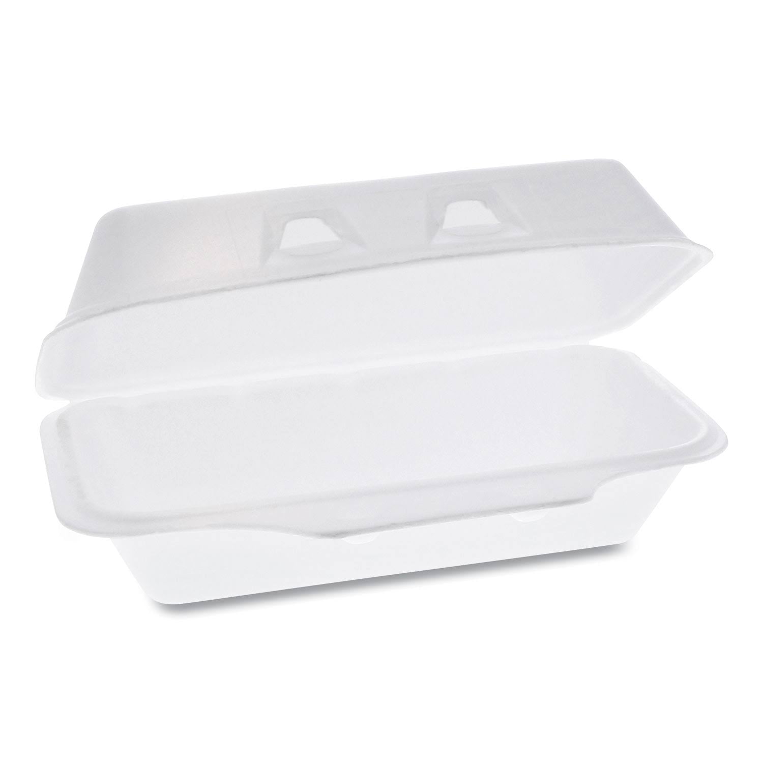 White Foam Hinged Medium Containers 440/Carton W1672