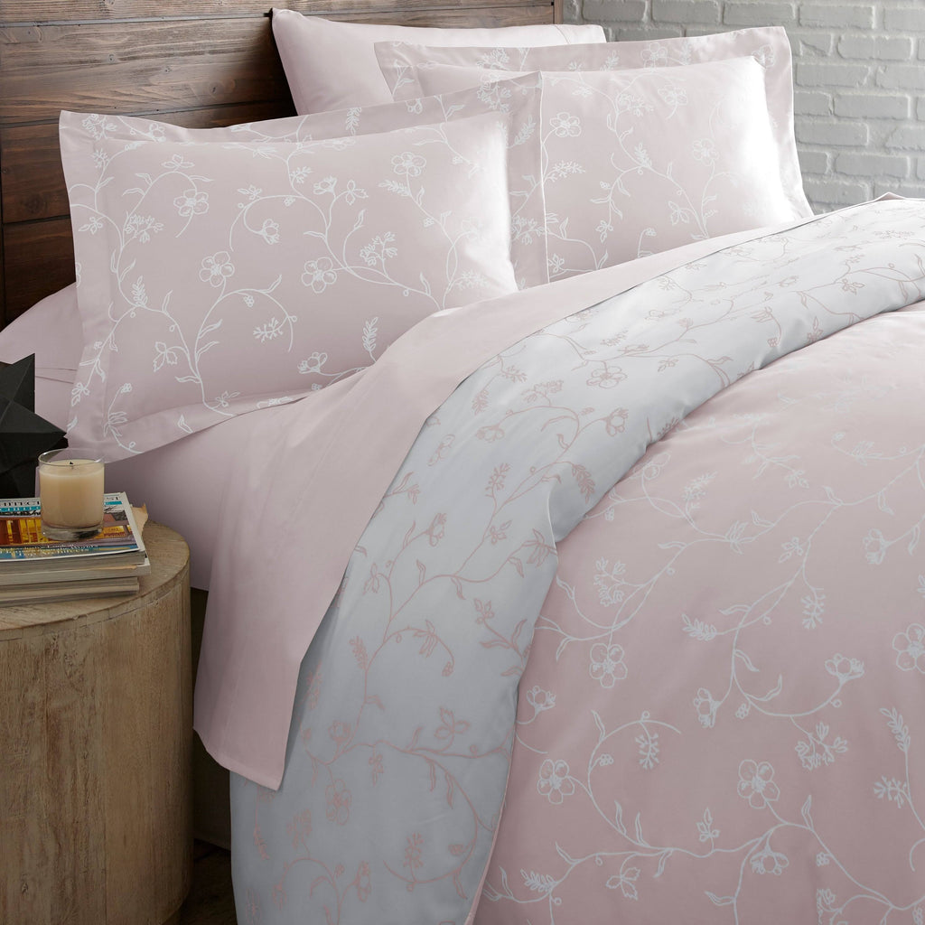 Cotton Reversible Duvet Cover and Sham Set Twin XL T415
