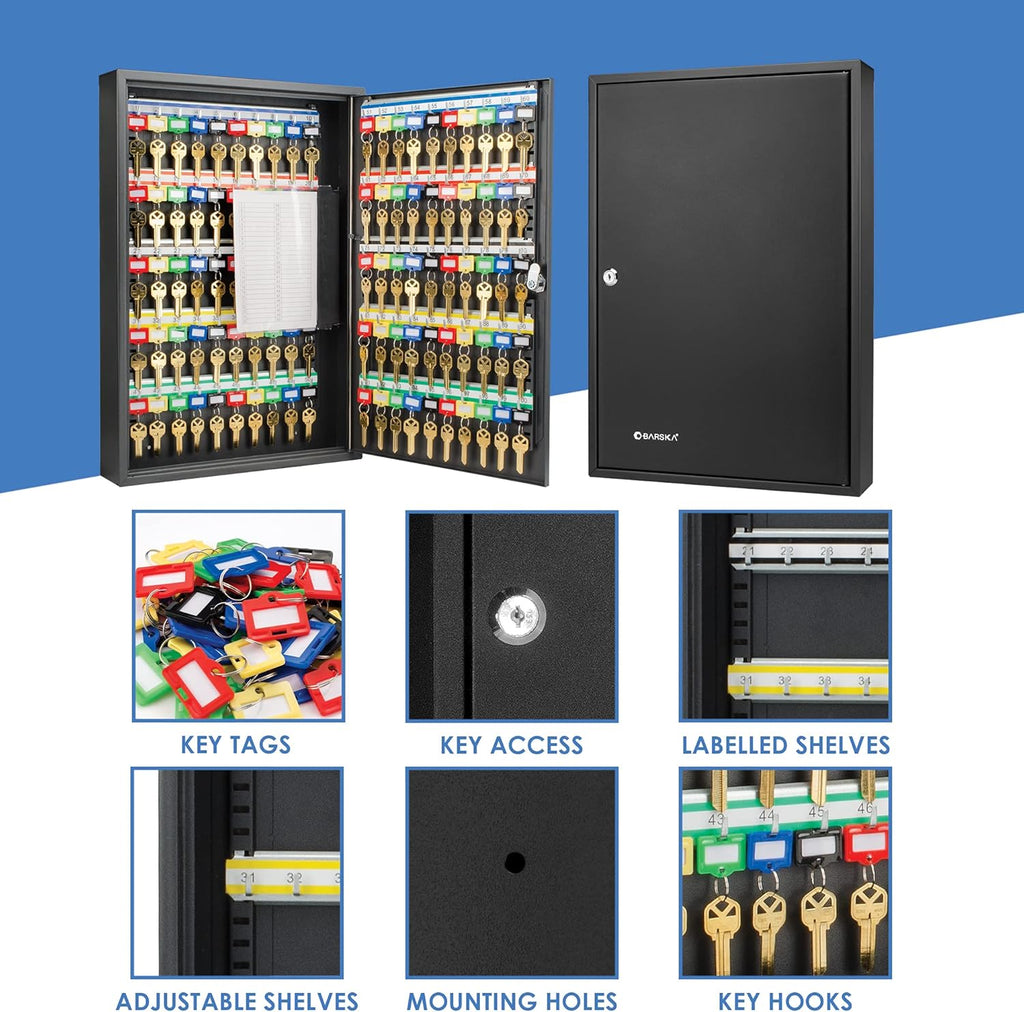 Black Adjustable Key Cabinet Lock Box P660