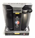 20 oz Stainless Steel Water Bottle 2-Pk Matte Black Z40485