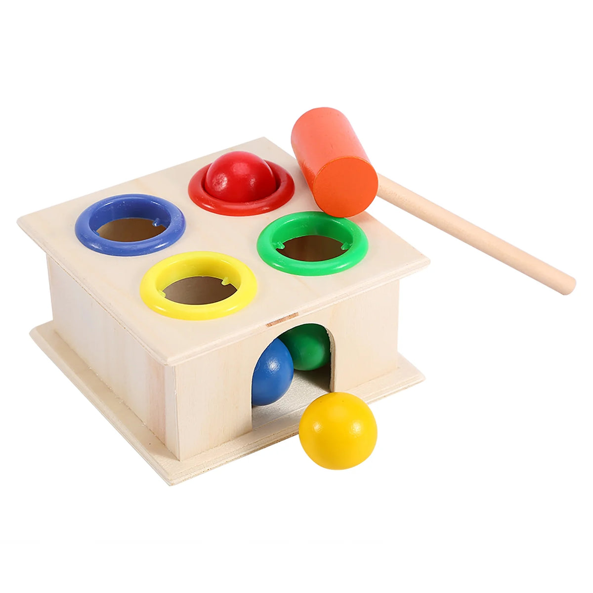 Wooden Toy Pounding Bench Hammer Box Toy X301212