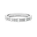Pave Setting Stackable Gold Band Ring, 925 Sterling Silver M618659