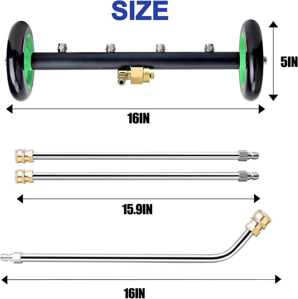 4000PSI Undercarriage Cleaner Water Broom 16 Inch Pack of 2 Z51306