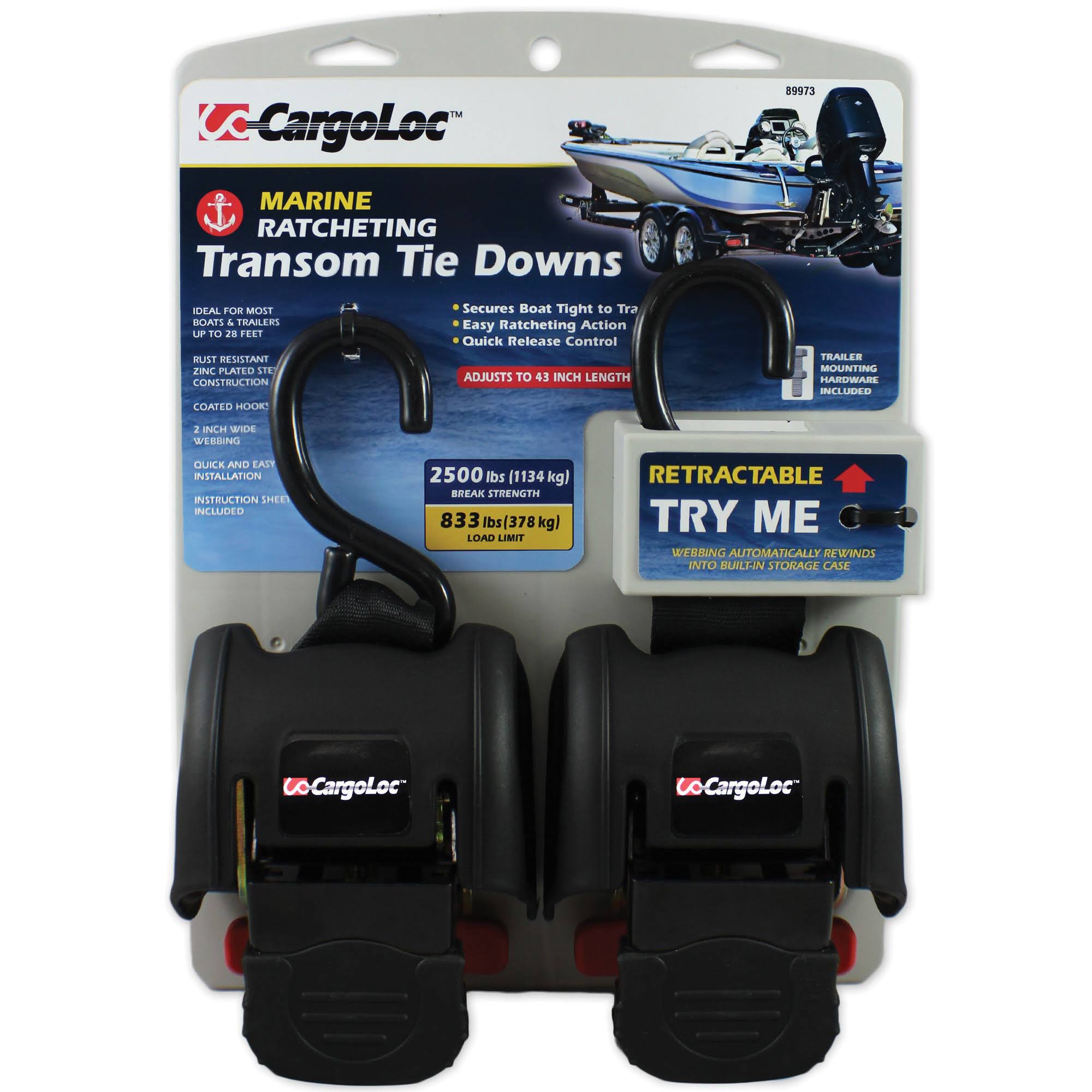 Retractable Transom Tie-Down, 2 Piece F940