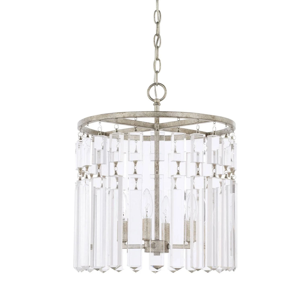 Antique Silver Semi Flush Mount Light B92213