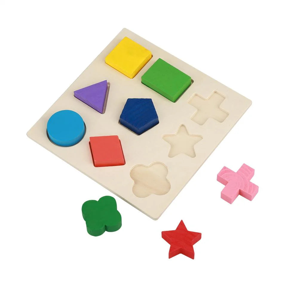 Wooden Block Toy Geometric Building Puzzle X86547
