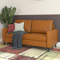 Camel Faux Leather Sofa D866291
