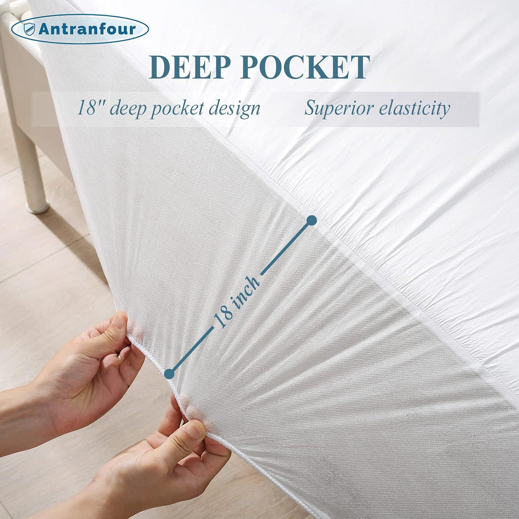 Non Woven Fabric Mattress Protector Queen Size Pack of 2 F400269