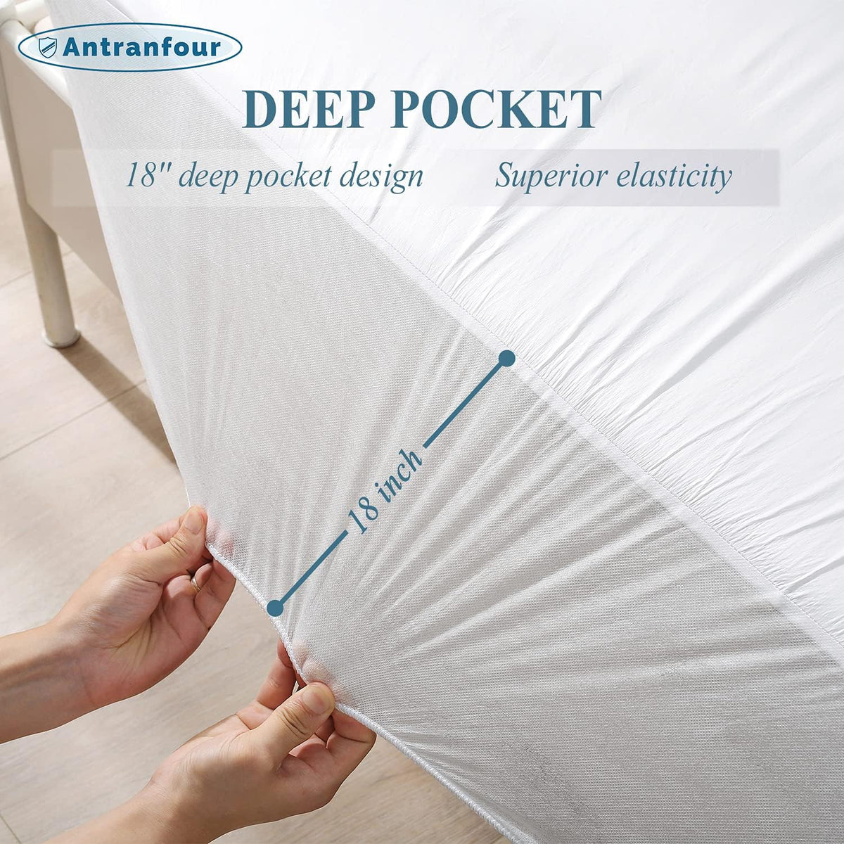 Non Woven Fabric Mattress Protector Queen Size Pack of 2 F400269