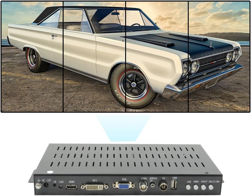90 Degree Rotation Vertical Video Wall Controller 2x2 HDMI DVI VGA CVBS ATV USB Image Stitching Splicing Processor J493
